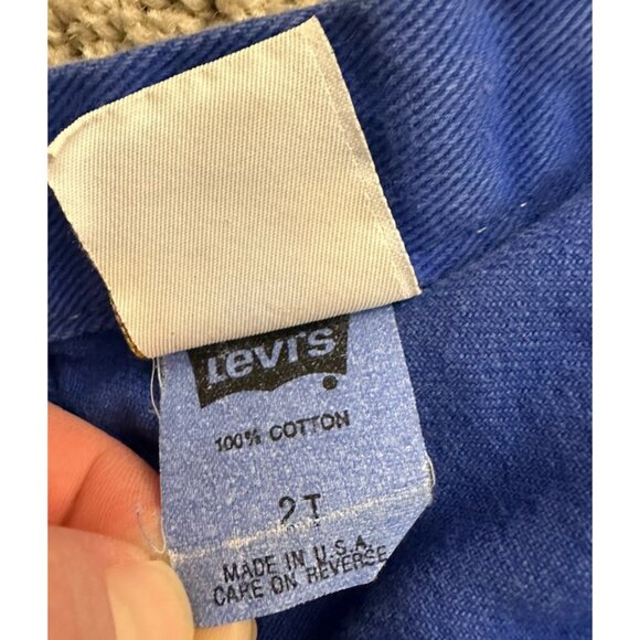 VTG‎ Little Levi’s 72027 Toddler 2T Denim Trucker Jacket USA Made Orange Tab - Picture 6 of 13
